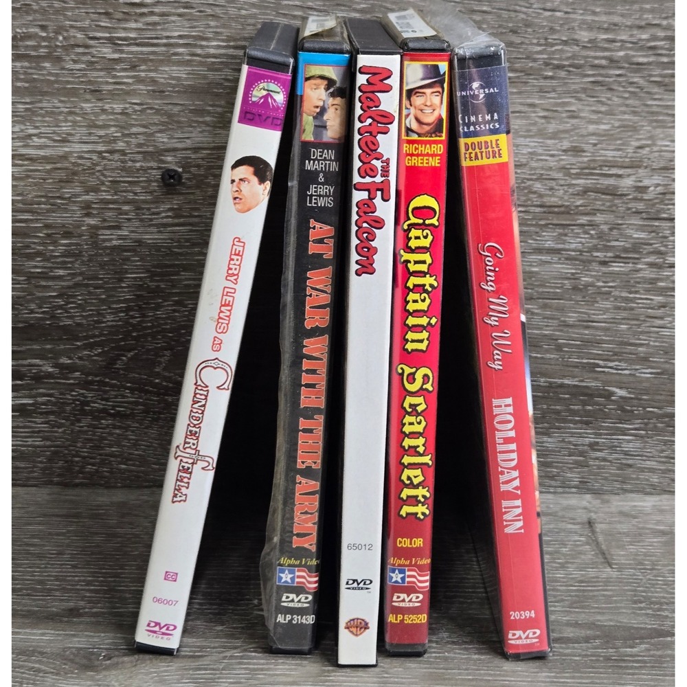 Classic Comedy Movie DVD Lot Maltese Falcon Cinderfella Holiday Inn Jerry Lewis